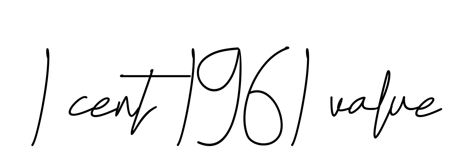 1 Cent 1961 Value Signature Style Yesterday