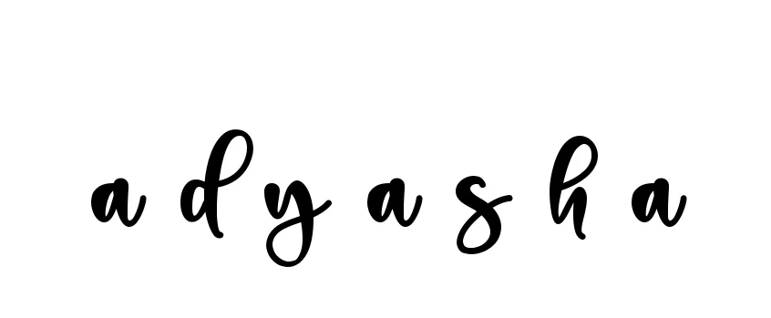 Handwritten Signature for A-d-y-a-s-h-a - Style 136 Online