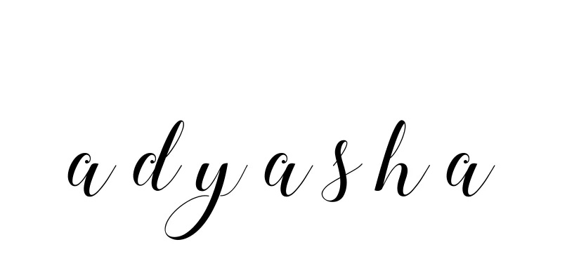 Handwritten Signature for A-d-y-a-s-h-a - Style 144 Online