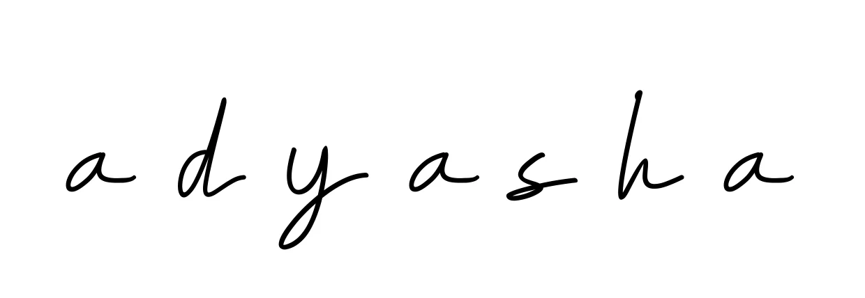 Handwritten Signature for A-d-y-a-s-h-a - Style 155 Online