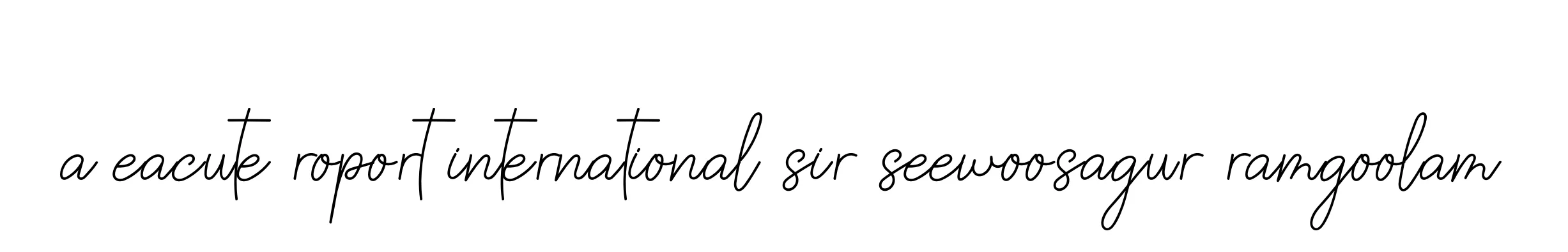 Handwritten Signature for A-eacute-roport-international-sir-seewoosagur-ramgoolam - Style 145 Online
