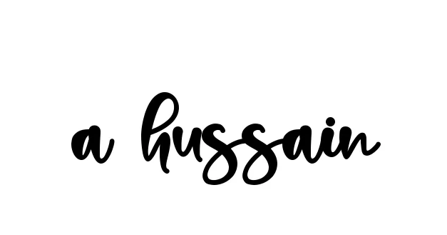 Handwritten Signature for A-hussain - Style 136 Online