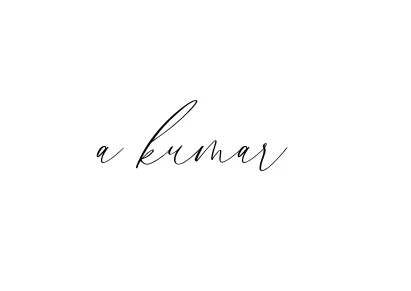 Handwritten Signature for A-kumar- - Style 134 Online
