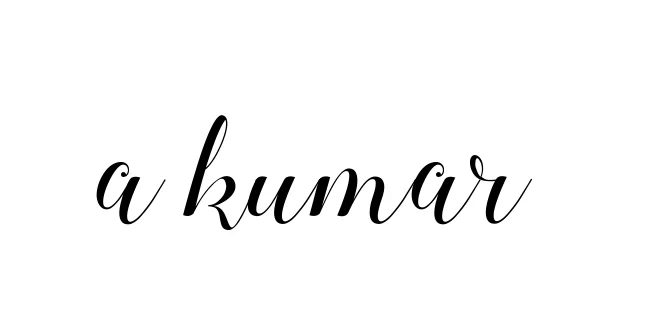 Handwritten Signature for A-kumar- - Style 144 Online