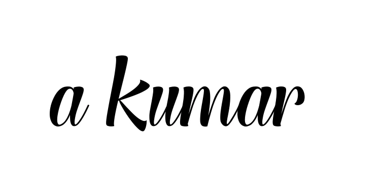 Handwritten Signature for A-kumar- - Style 148 Online