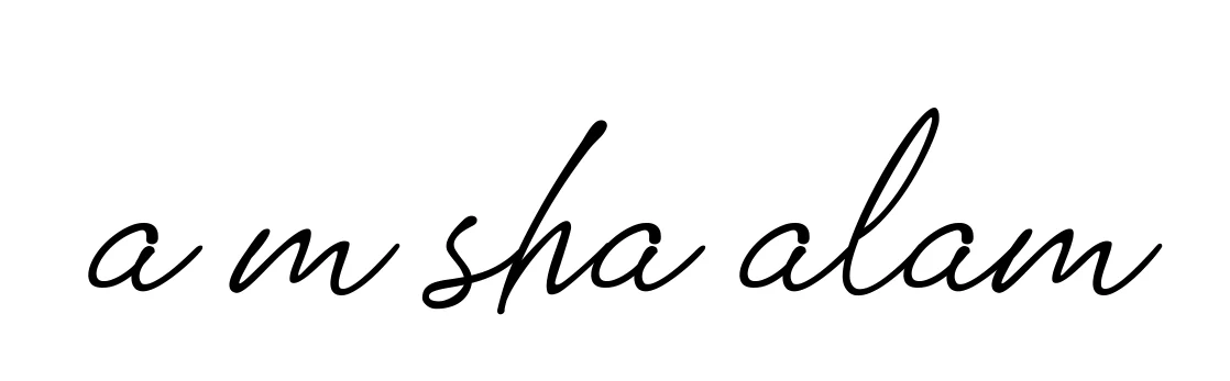 Handwritten Signature for A-m-sha-alam - Style 151 Online