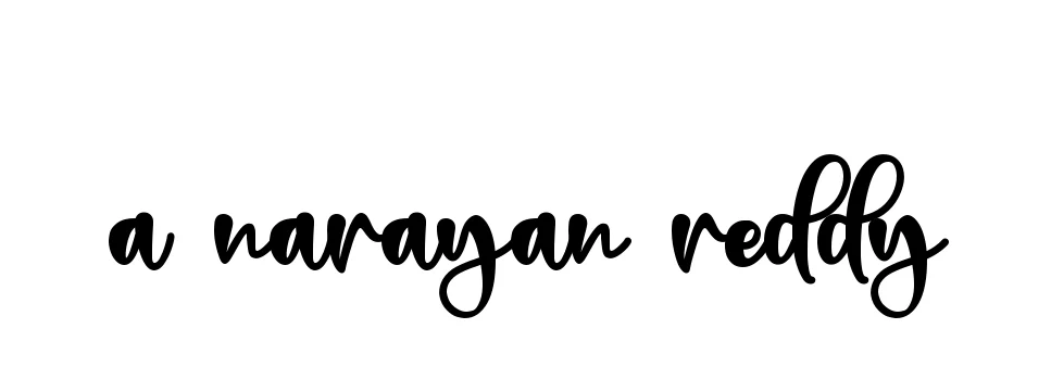Handwritten Signature for A-narayan-reddy - Style 136 Online