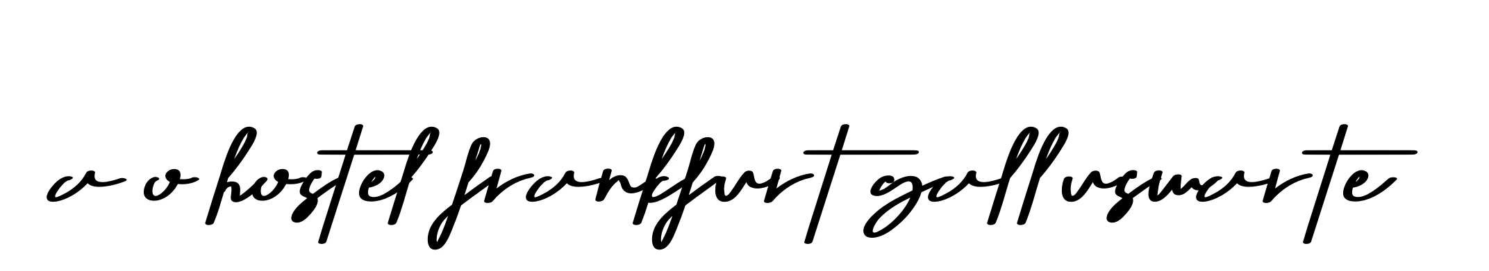 Handwritten Signature for A-o-hostel-frankfurt-galluswarte - Style 135 Online