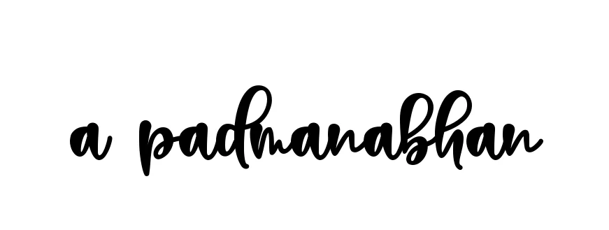 Handwritten Signature for A-padmanabhan - Style 136 Online