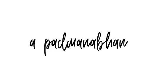 Handwritten Signature for A-padmanabhan - Style 143 Online