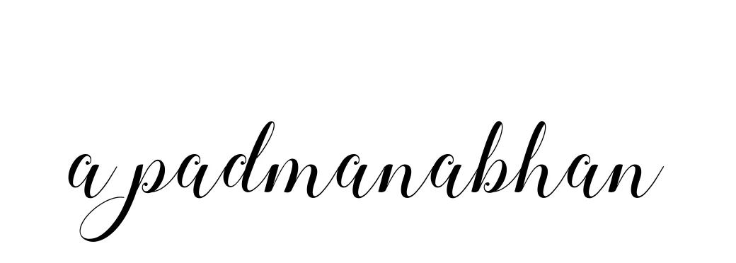 Handwritten Signature for A-padmanabhan - Style 144 Online