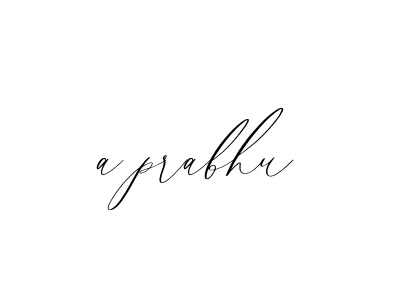 Handwritten Signature for A-prabhu - Style 134 Online