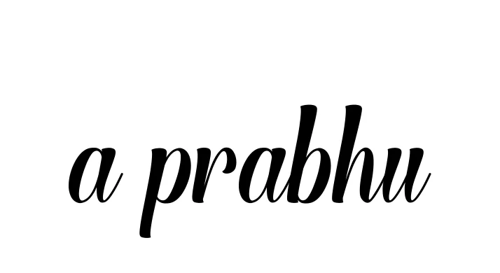 Handwritten Signature for A-prabhu - Style 148 Online