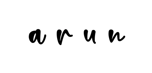 Handwritten Signature for A-r-u-n - Style 136 Online