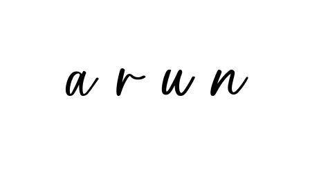 Handwritten Signature for A-r-u-n - Style 142 Online