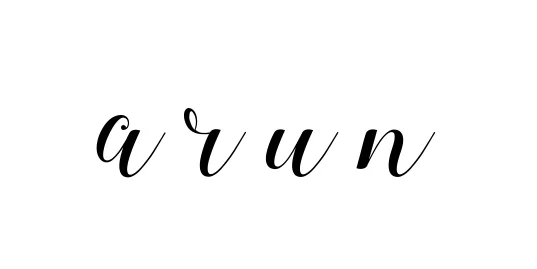 Handwritten Signature for A-r-u-n - Style 144 Online