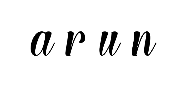 Handwritten Signature for A-r-u-n - Style 148 Online
