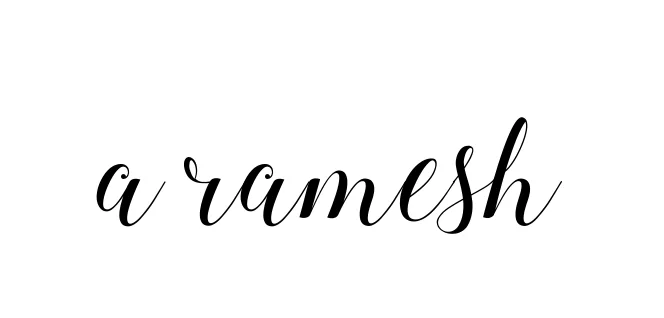 Handwritten Signature for A-ramesh - Style 144 Online