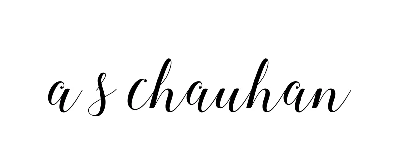 Handwritten Signature for A-s-chauhan - Style 144 Online