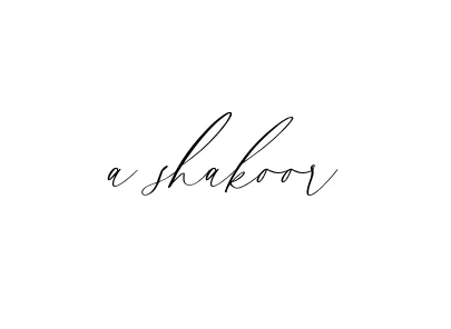 Handwritten Signature for A-shakoor - Style 134 Online