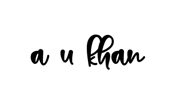Handwritten Signature for A-u-khan - Style 136 Online