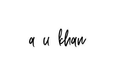 Handwritten Signature for A-u-khan - Style 143 Online