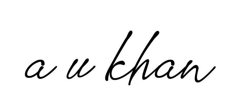 Handwritten Signature for A-u-khan - Style 151 Online