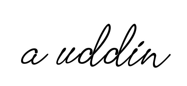 Handwritten Signature for A-uddin - Style 151 Online