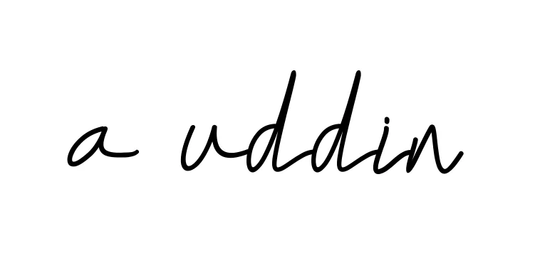 Handwritten Signature for A-uddin - Style 155 Online