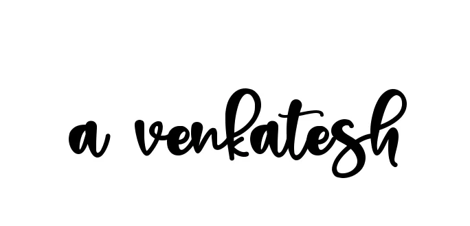 Handwritten Signature for A-venkatesh - Style 136 Online