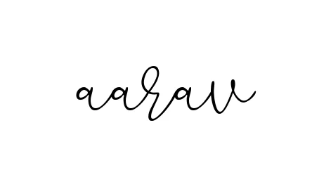 Handwritten Signature for Aarav - Style 147 Online
