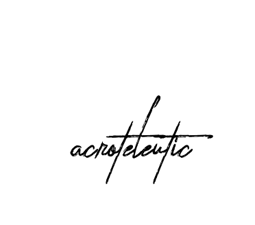 Handwritten Signature for Acroteleutic - Style 133 Online