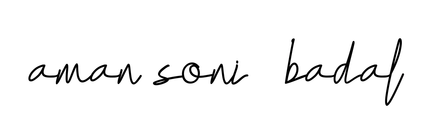 Handwritten Signature for Aman-soni--badal - Style 155 Online