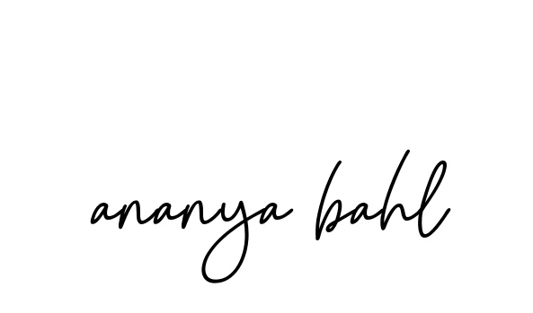 Professional cursive digital signature for Ananya-bahl in AbsolutelySilentRegular calligraphy style