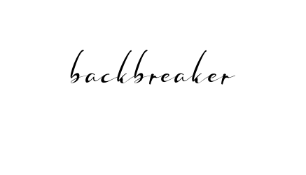 Handwritten Signature for Backbreaker - Style 132 Online