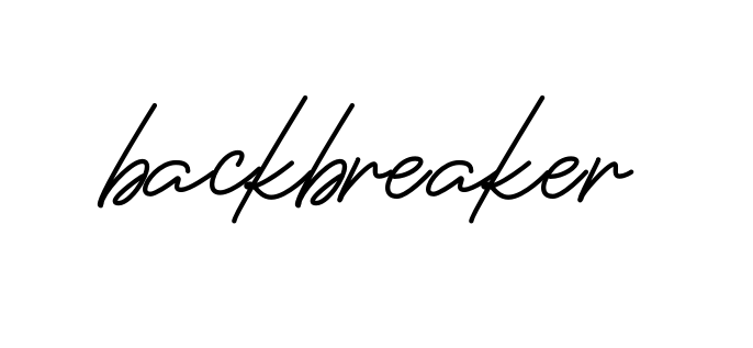 Handwritten Signature for Backbreaker - Style 150 Online