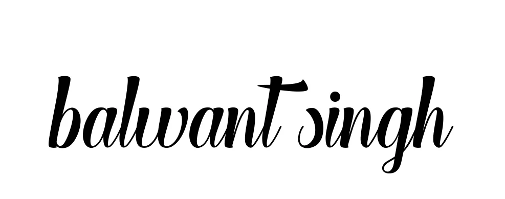 Handwritten Signature for Balwant-singh - Style 148 Online