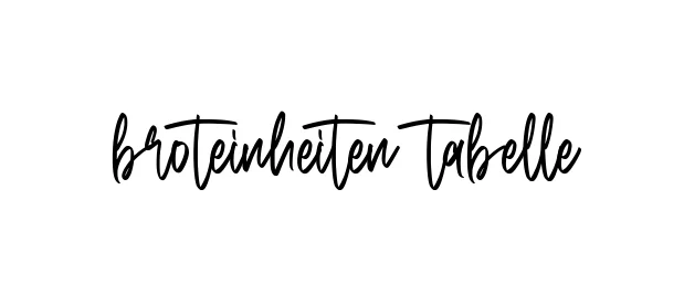 Handwritten Signature for Broteinheiten-tabelle - Style 143 Online