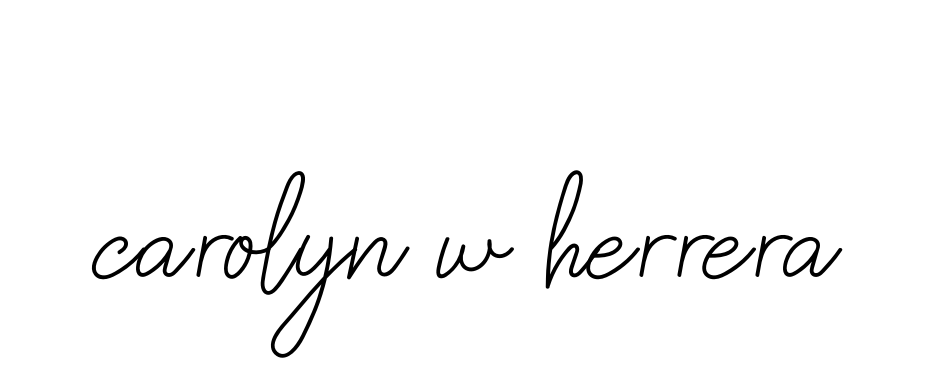 Handwritten Signature for Carolyn-w-herrera - Style 145 Online