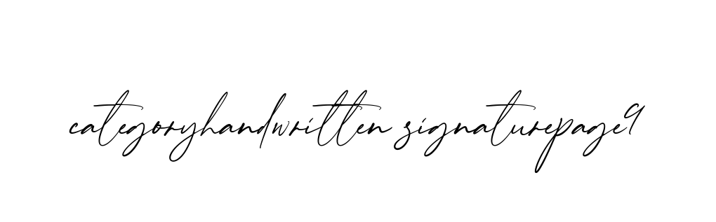 Categoryhandwritten-signaturepage9 signature