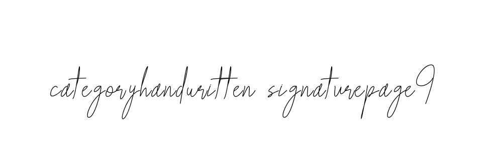 Categoryhandwritten-signaturepage9 signature