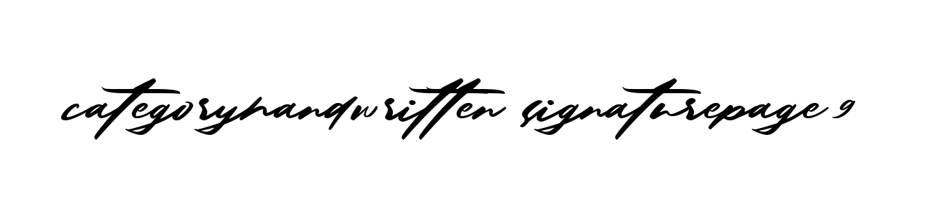 Categoryhandwritten-signaturepage9 signature