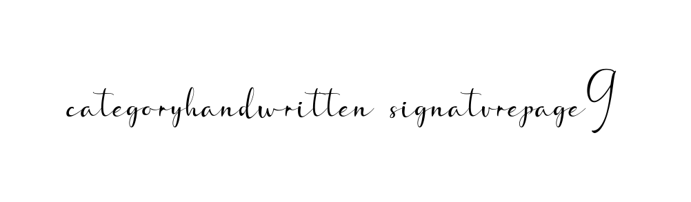 Categoryhandwritten-signaturepage9 signature