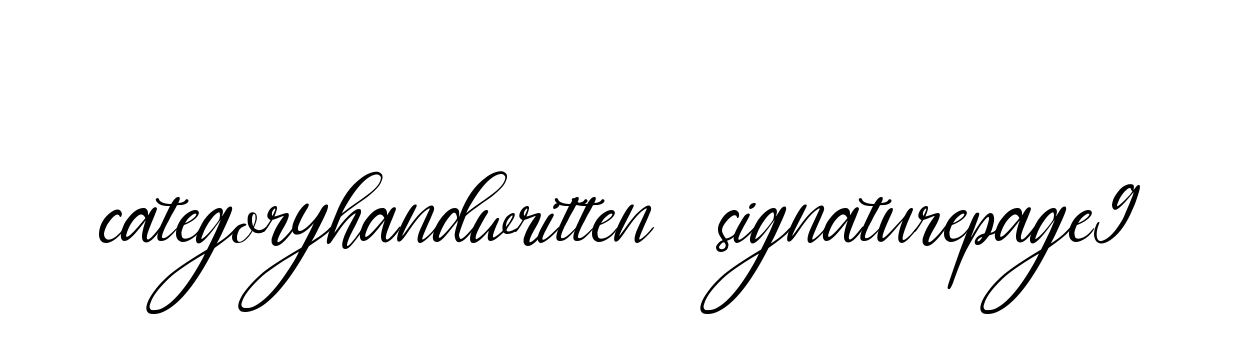 Categoryhandwritten-signaturepage9 signature