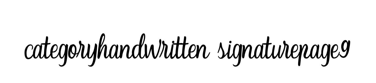 Categoryhandwritten-signaturepage9 signature