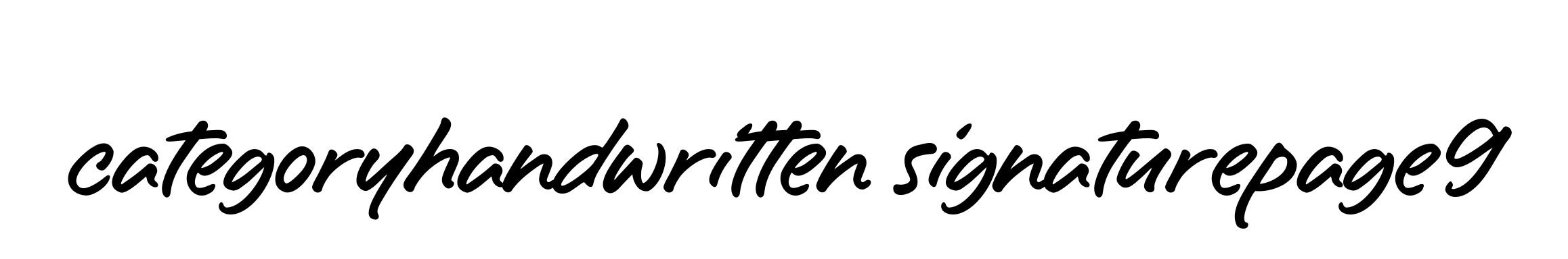 Categoryhandwritten-signaturepage9 signature