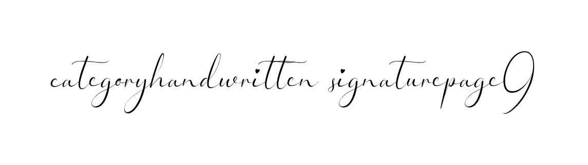 Categoryhandwritten-signaturepage9 signature