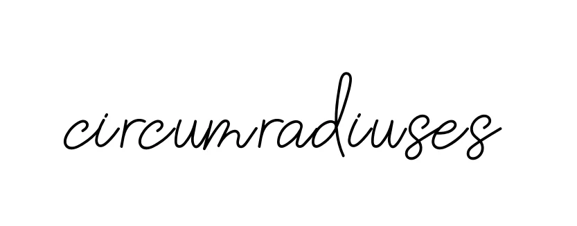 Handwritten Signature for Circumradiuses - Style 145 Online