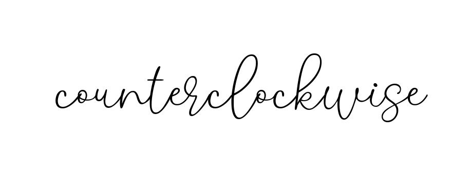 Counterclockwise Signature Style TerselyRegular
