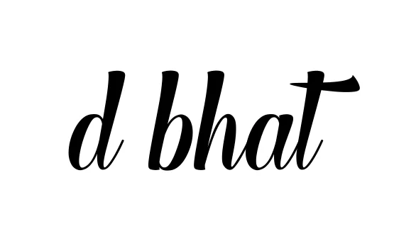 Handwritten Signature for D-bhat - Style 148 Online